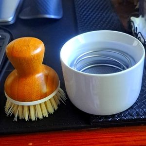 Shaving soap dispenser and dish brush set (no soap or liquid included)
